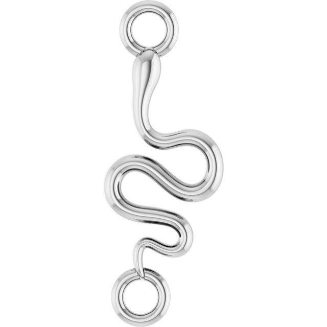 Sterling Silver Permanent Jewelry Snake Bracelet Charm by Stuller
