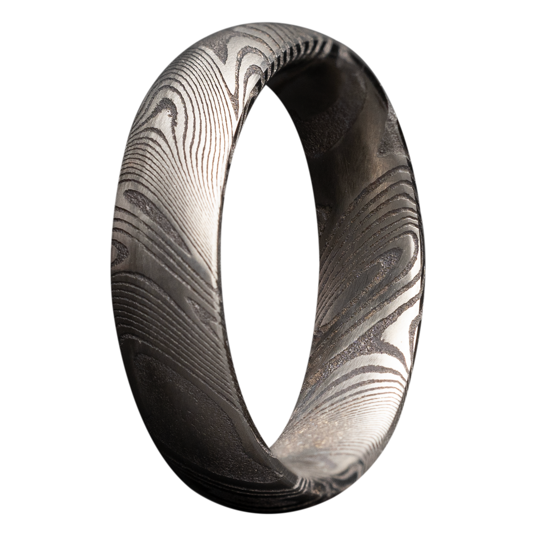 Twisted Damascus Steel Men's Wedding Band