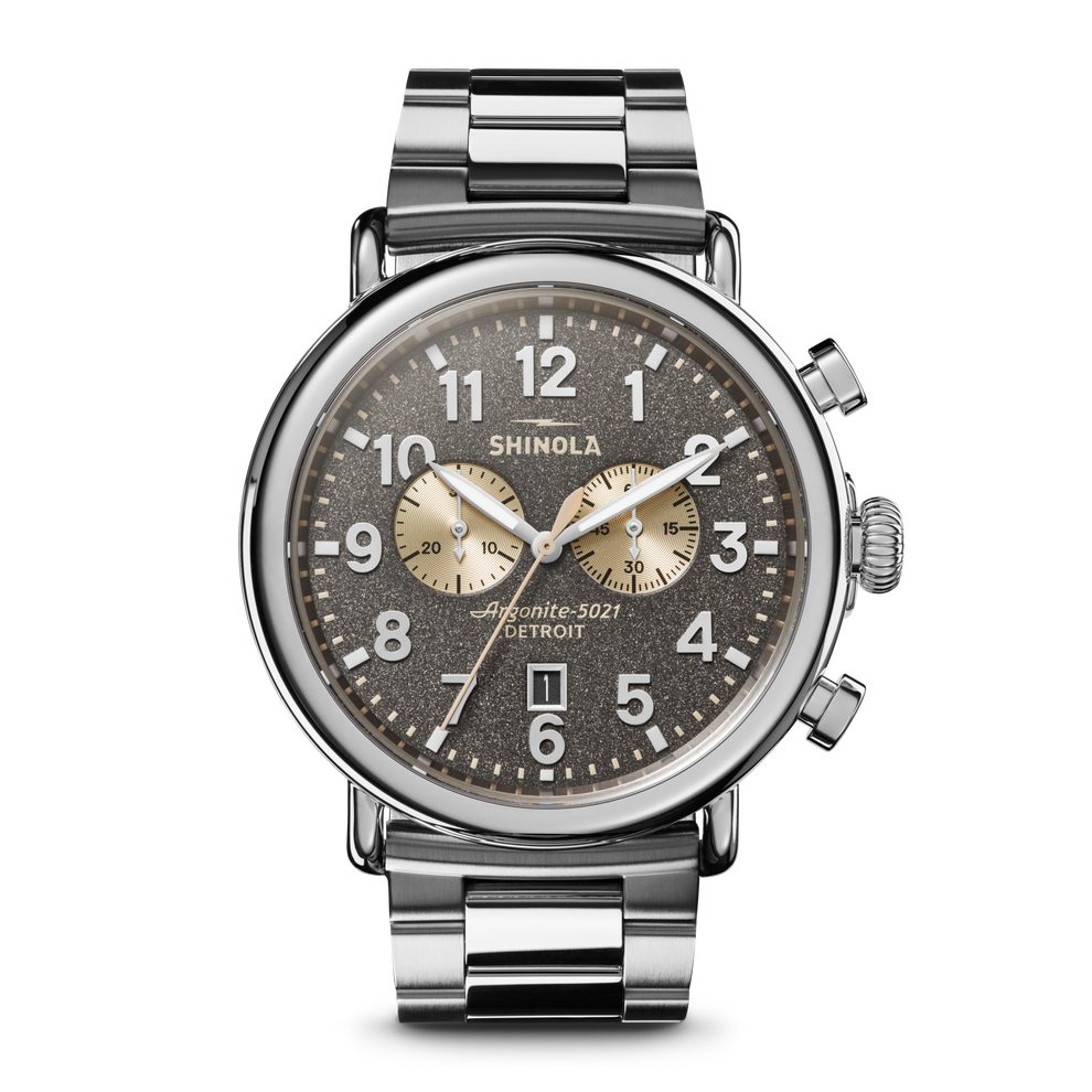 Shinola Runwell 47mm Cool Grey Chronograph Stainless Steel Men's Watch