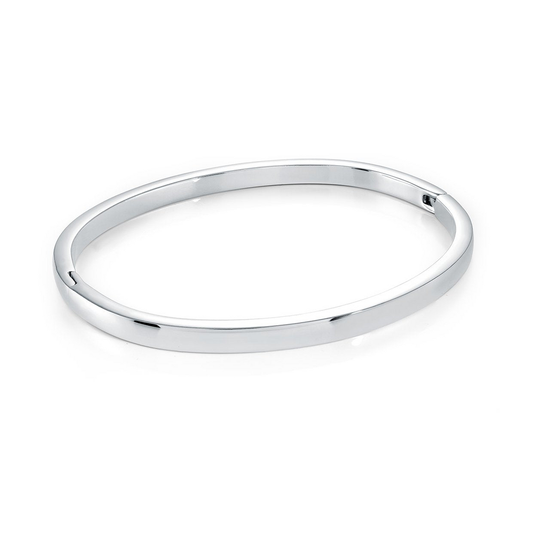Stainless Steel 4MM Flat Bangle Bracelet