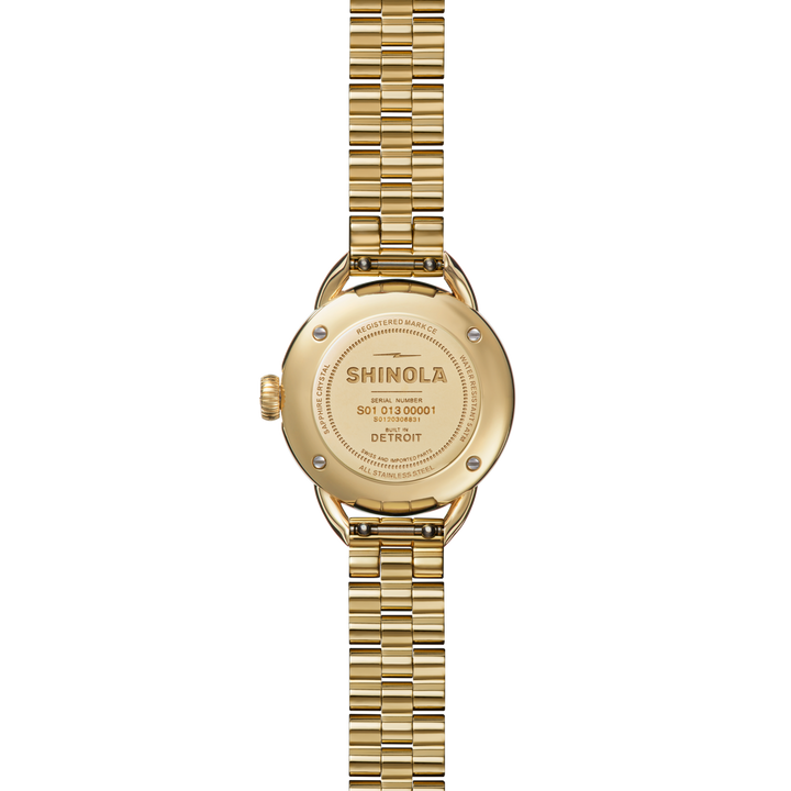 Shinola Runabout 3H 25mm Petoskey Women's Gold-Tone Watch