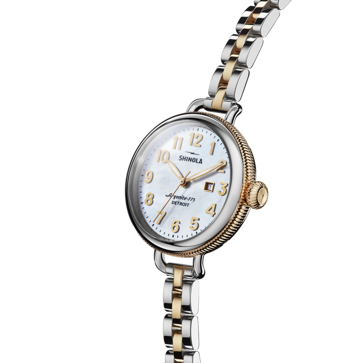 Shinola Birdy 3HD 34mm Mother-of-Pearl Two-Tone Women's Watch