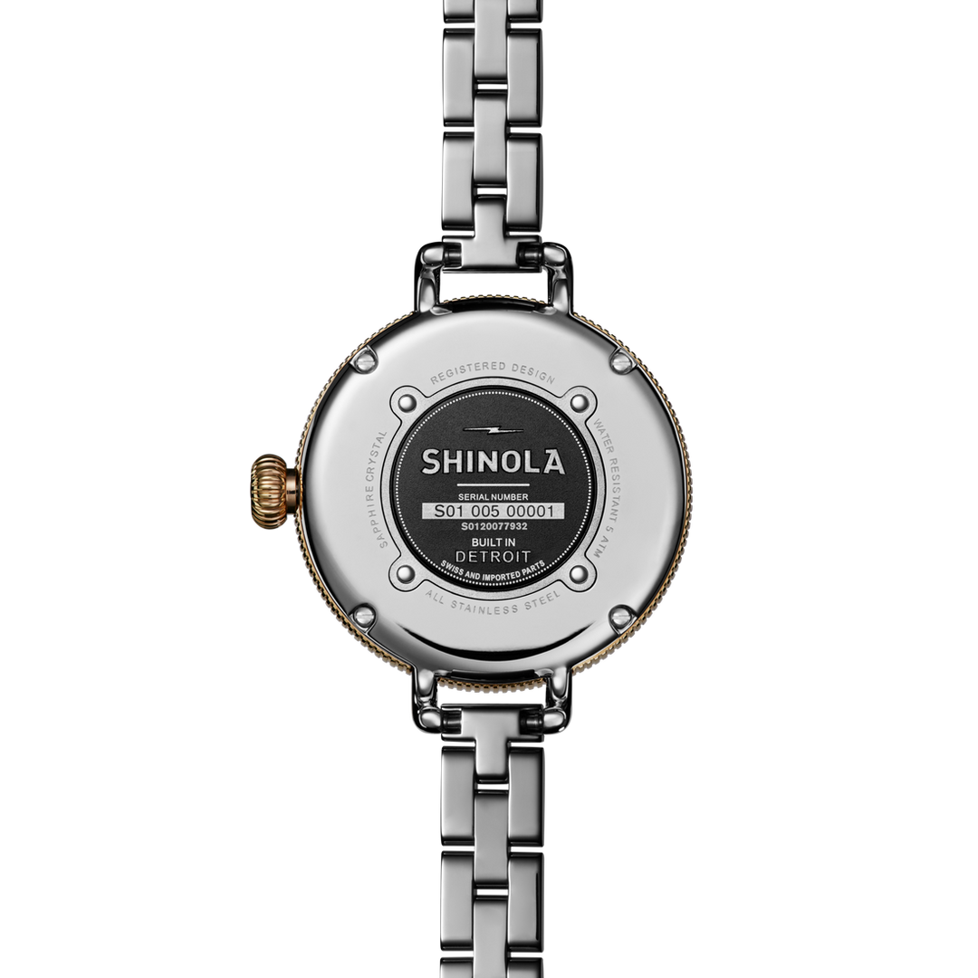 Shinola Birdy 3HD 34mm Mother-of-Pearl Two-Tone Women's Watch