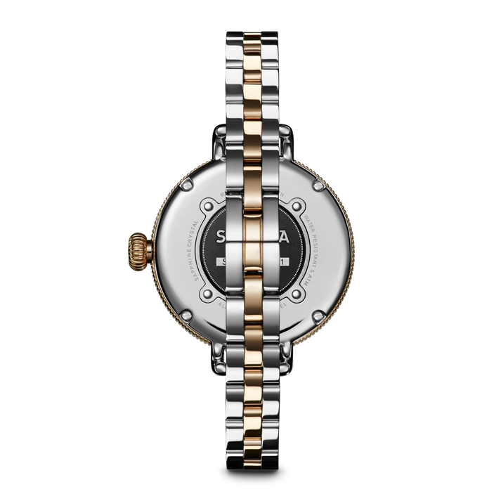 Shinola Birdy 3HD 34mm Mother-of-Pearl Two-Tone Women's Watch