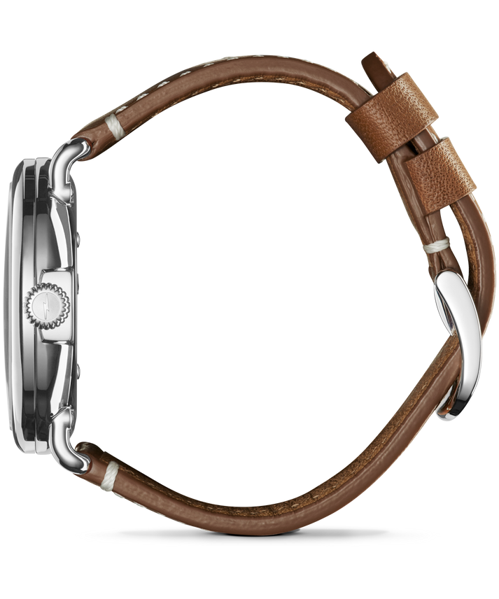 Shinola Runwell 41mm White Dial Tan Leather Strap Men's Watch