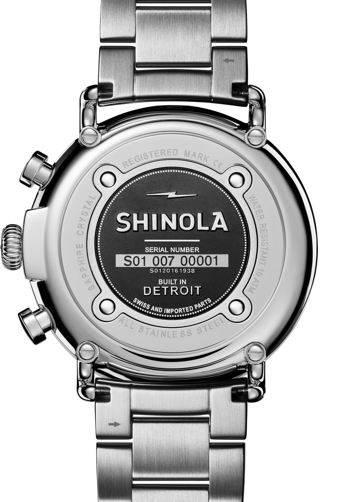 Shinola Runwell 47mm Cool Grey Chronograph Stainless Steel Men's Watch