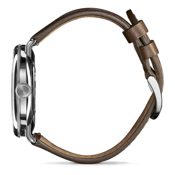 Shinola Canfield 43mm White Dial Brown Leather Strap Men's Watch