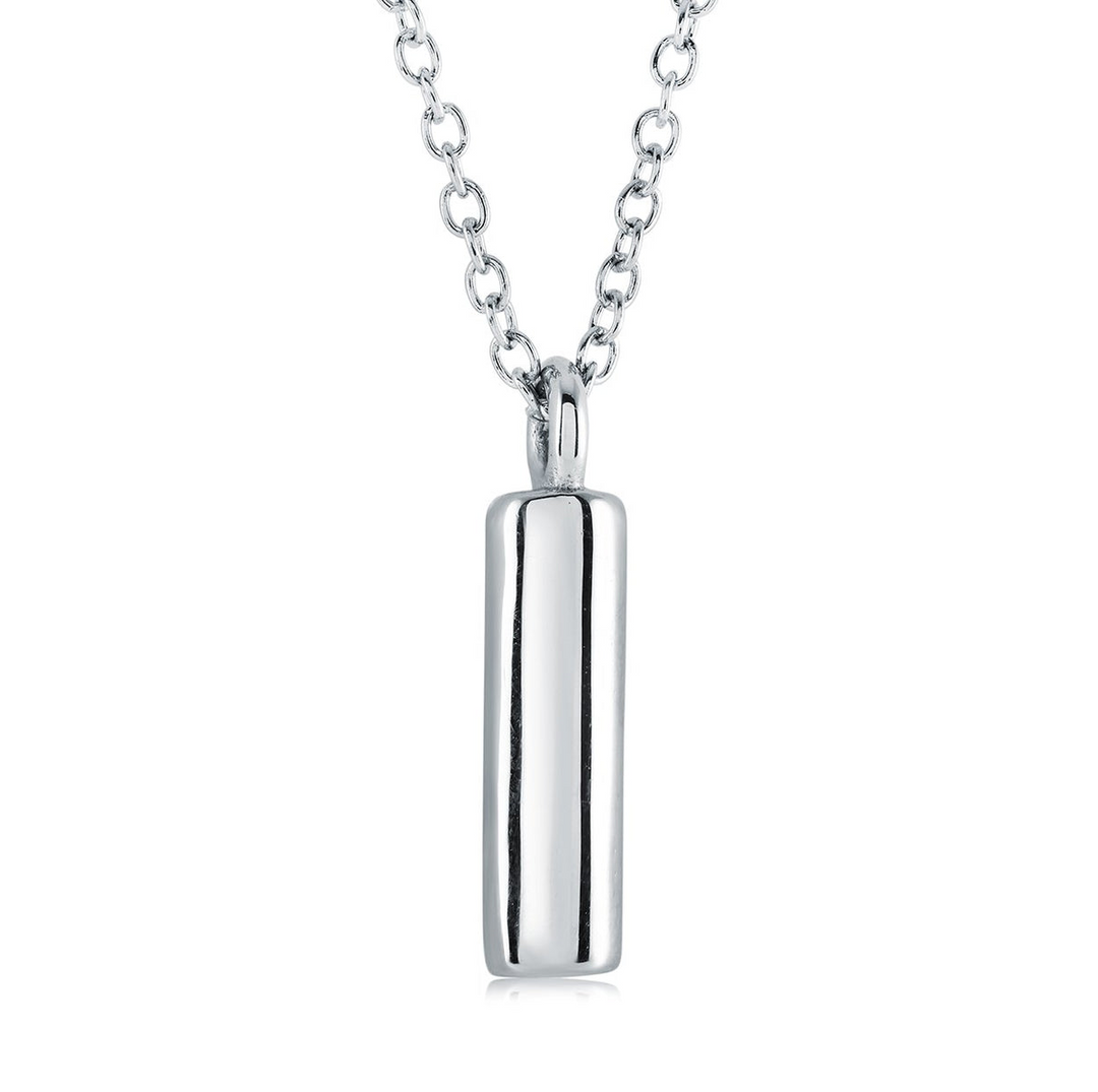 Stainless Steel Bubble Letter "I" Necklace