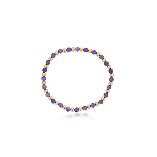 Dee Berkley Gold-Filled Alternating Beaded Bracelet with Amethyst