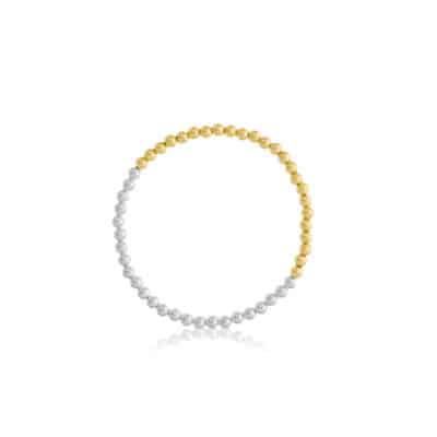 Dee Berkley Two-Tone Gold-Filled and Sterling Silver Beaded Bracelet