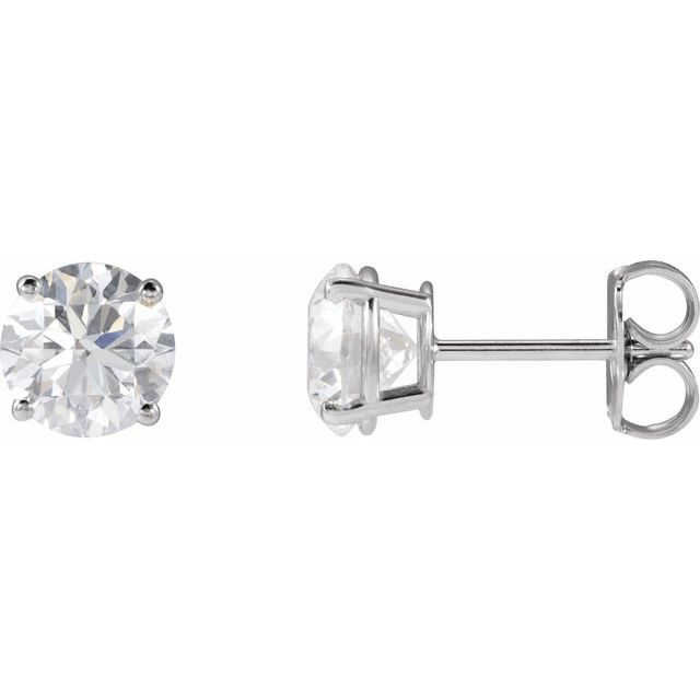 14K White Gold 2.00ctw Lab Grown Diamond Stud Earrings