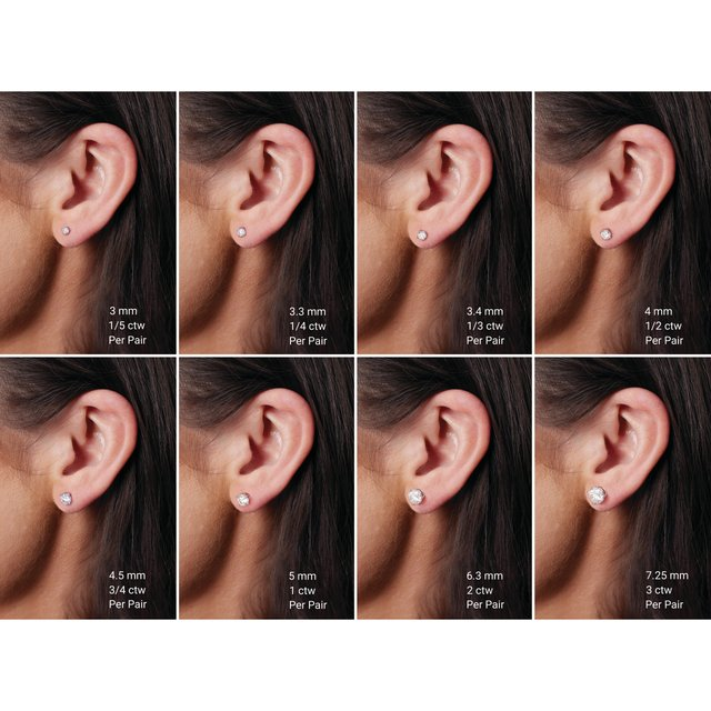 14K White Gold 2.00ctw Lab Grown Diamond Stud Earrings