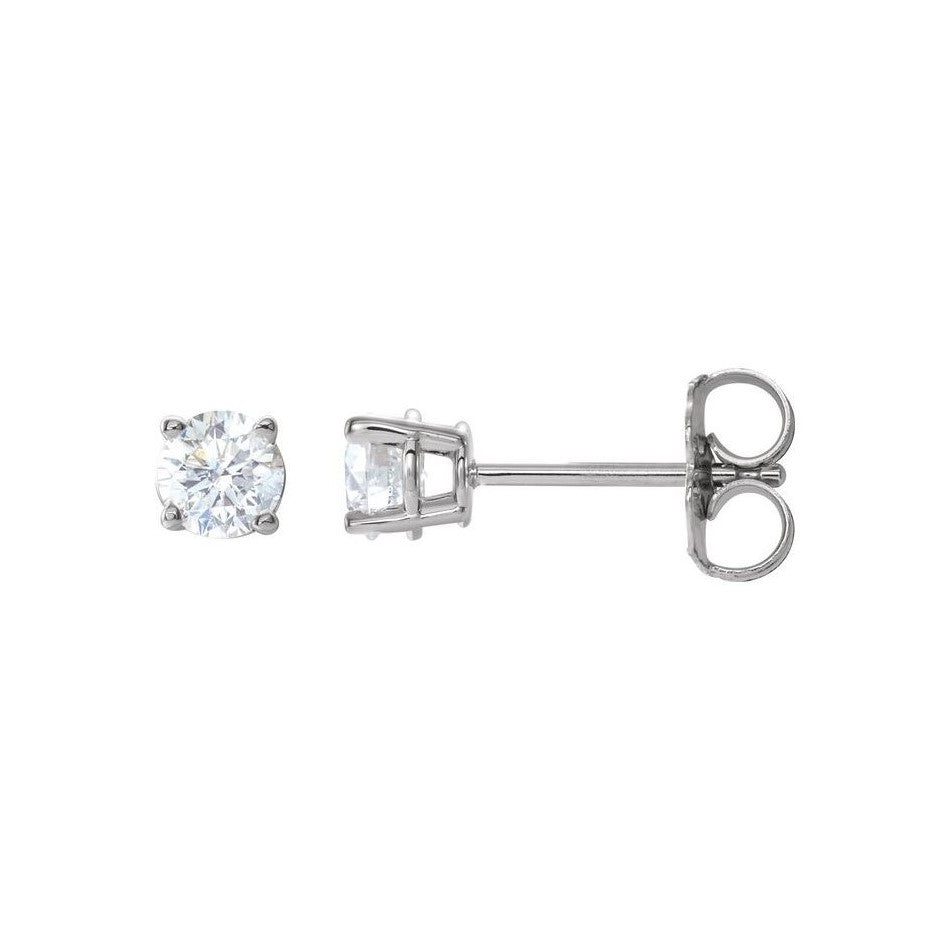 Sterling Silver 0.50CTW Lab-Grown Diamond Stud Earrings