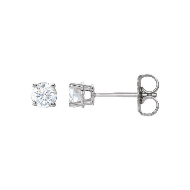 Sterling Silver 0.50CTW Lab-Grown Diamond Stud Earrings