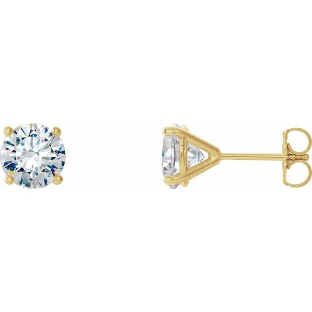 14K Yellow Gold 2.00ctw Lab Grown Diamond Stud Earrings F/VS