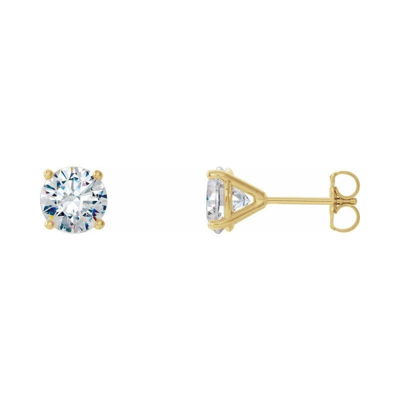 14K Yellow Gold 3.00CTW Lab Grown Diamond Stud Earrings