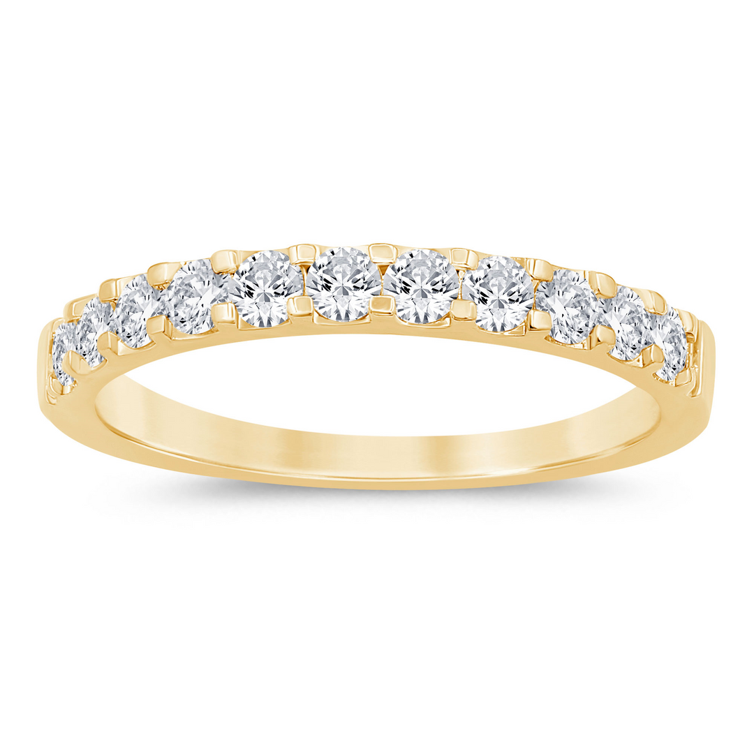 14K Yellow Gold 0.50ctw Diamond Band Ring Size 7