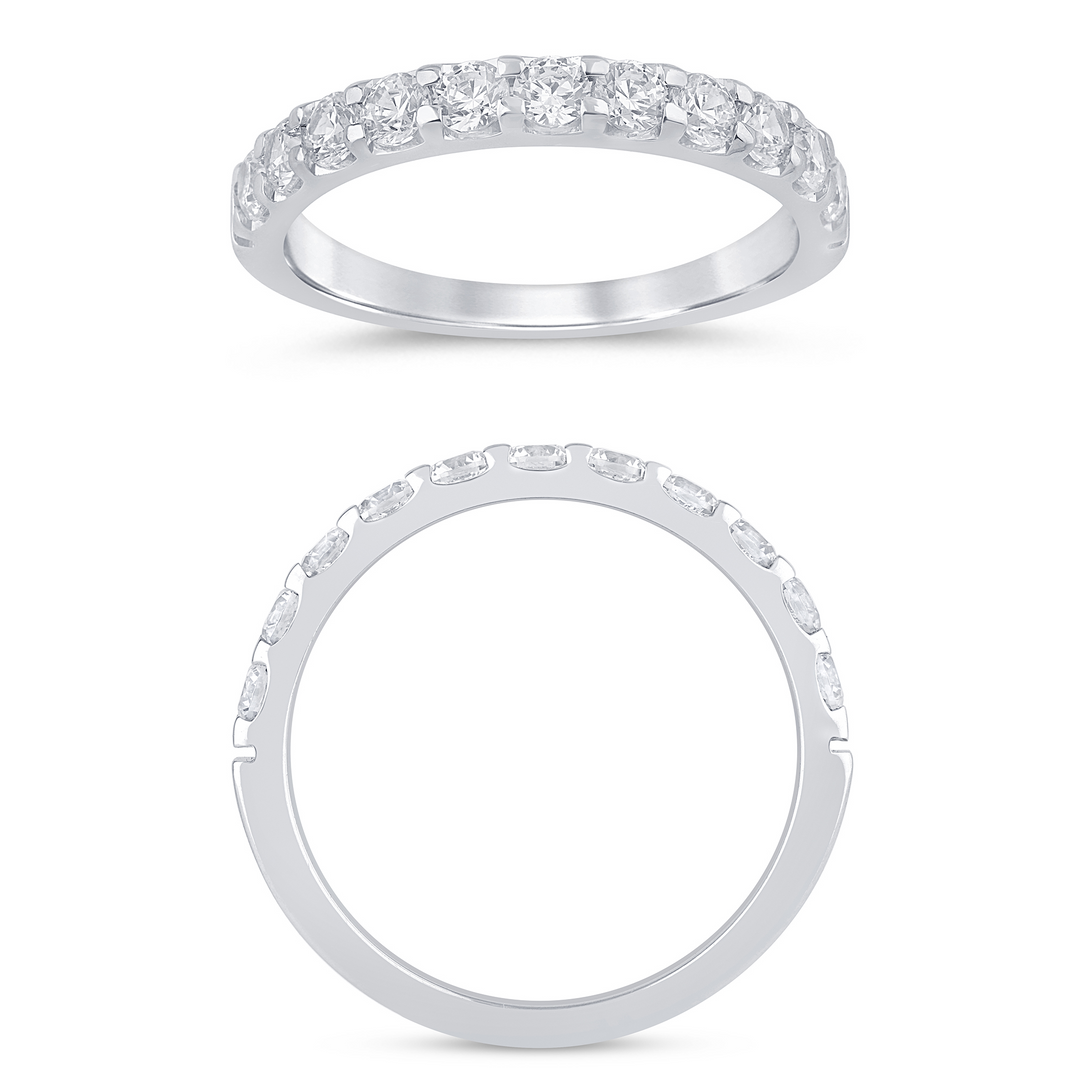 14K White Gold 0.75ctw Diamond Band Ring Size 7