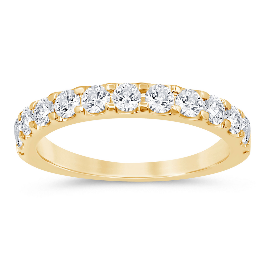 14K Yellow Gold 1.00ctw Diamond Band Ring Size 7
