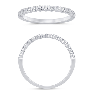14K White Gold 0.25ctw Diamond Band Ring Size 7