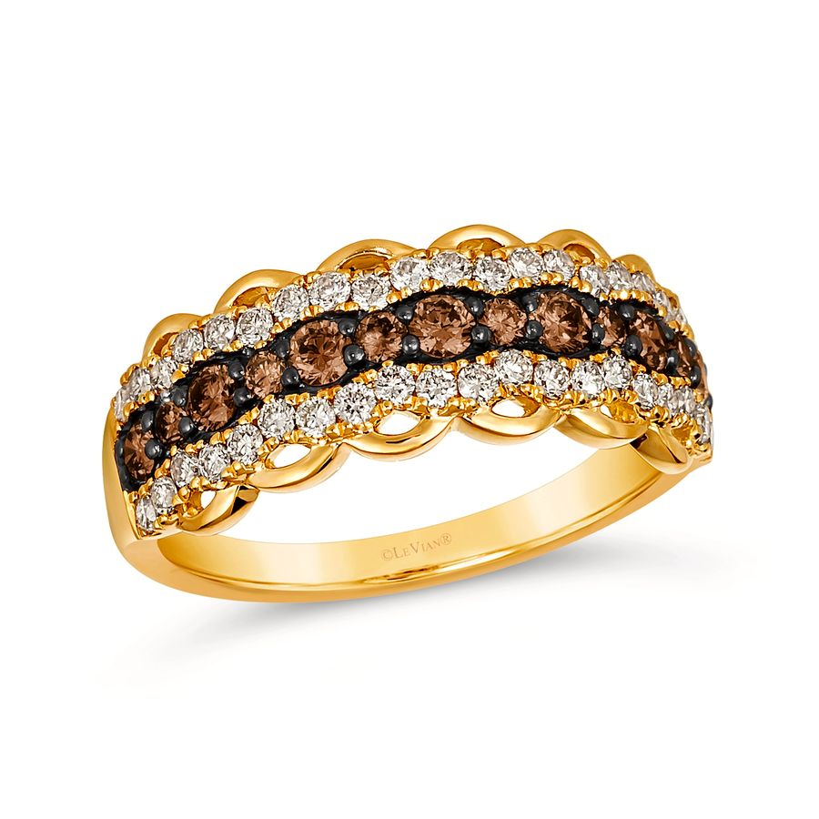 Le Vian 14K Yellow Gold Chocolate Diamond and White Diamond Band Ring