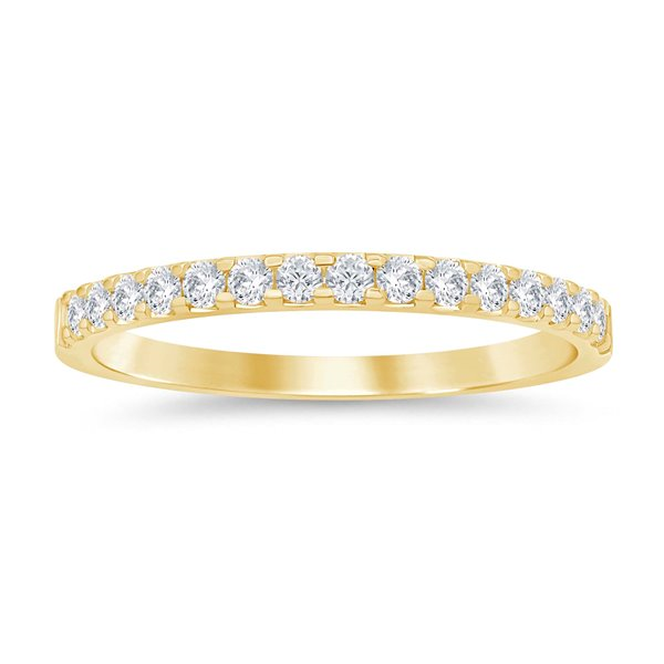 14K Yellow Gold  0.25CTW G-H/SI1-SI2 Round Brilliant Diamond Half-Eternity Band