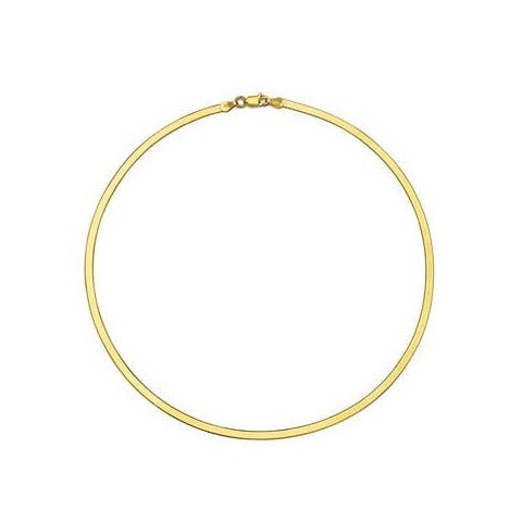 14K Yellow Gold Vermeil Herringbone Necklace