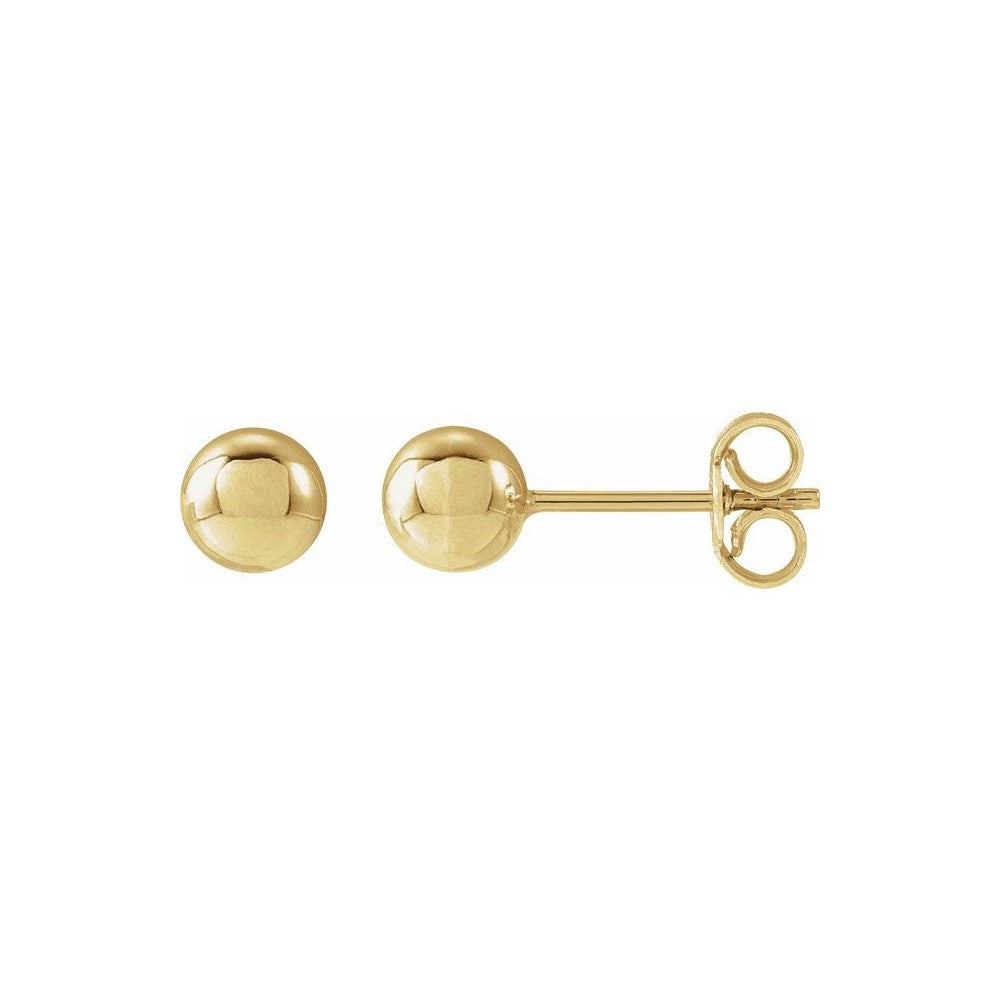 14K Yellow Gold Filled 5MM Ball Stud Earrings