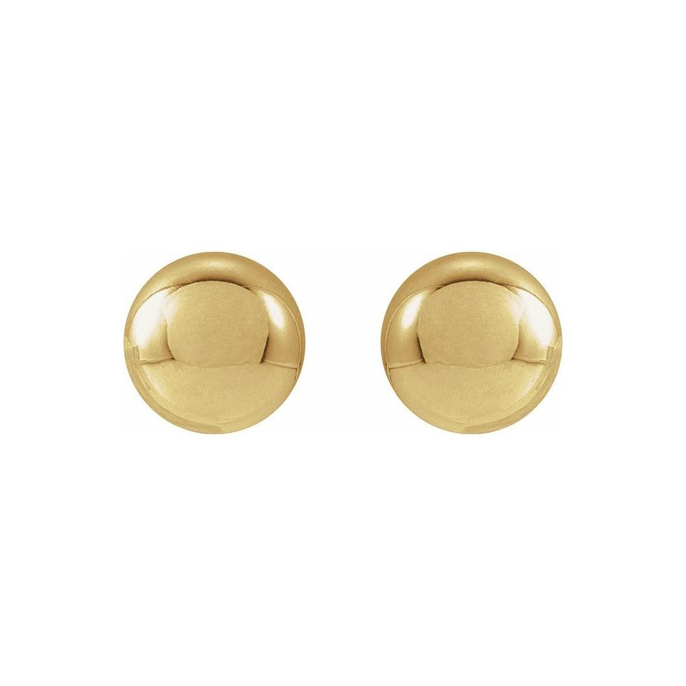14K Yellow Gold Filled 6MM Ball Stud Earrings