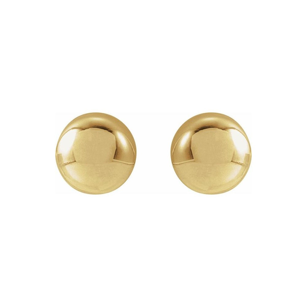 14K Yellow Gold Filled 7MM Ball Stud Earrings