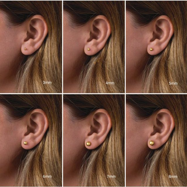 14KT Yellow Gold Filled Ball Stud Earrings