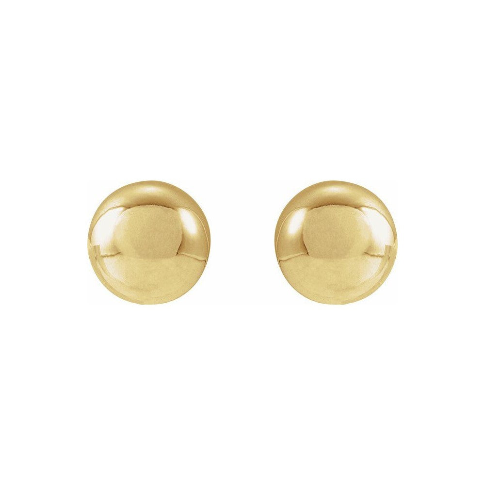 14K Yellow Gold Filled 8MM Ball Stud Earrings