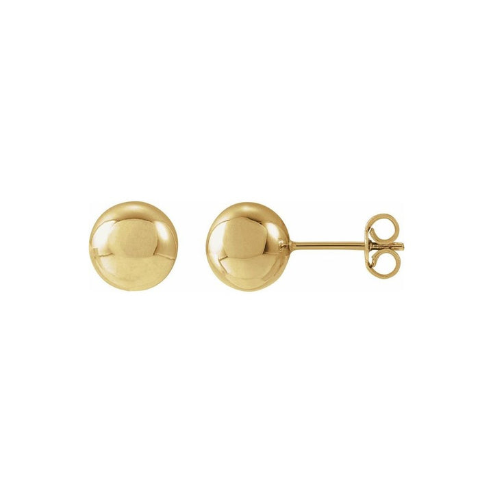 14K Yellow Gold Filled 8MM Ball Stud Earrings