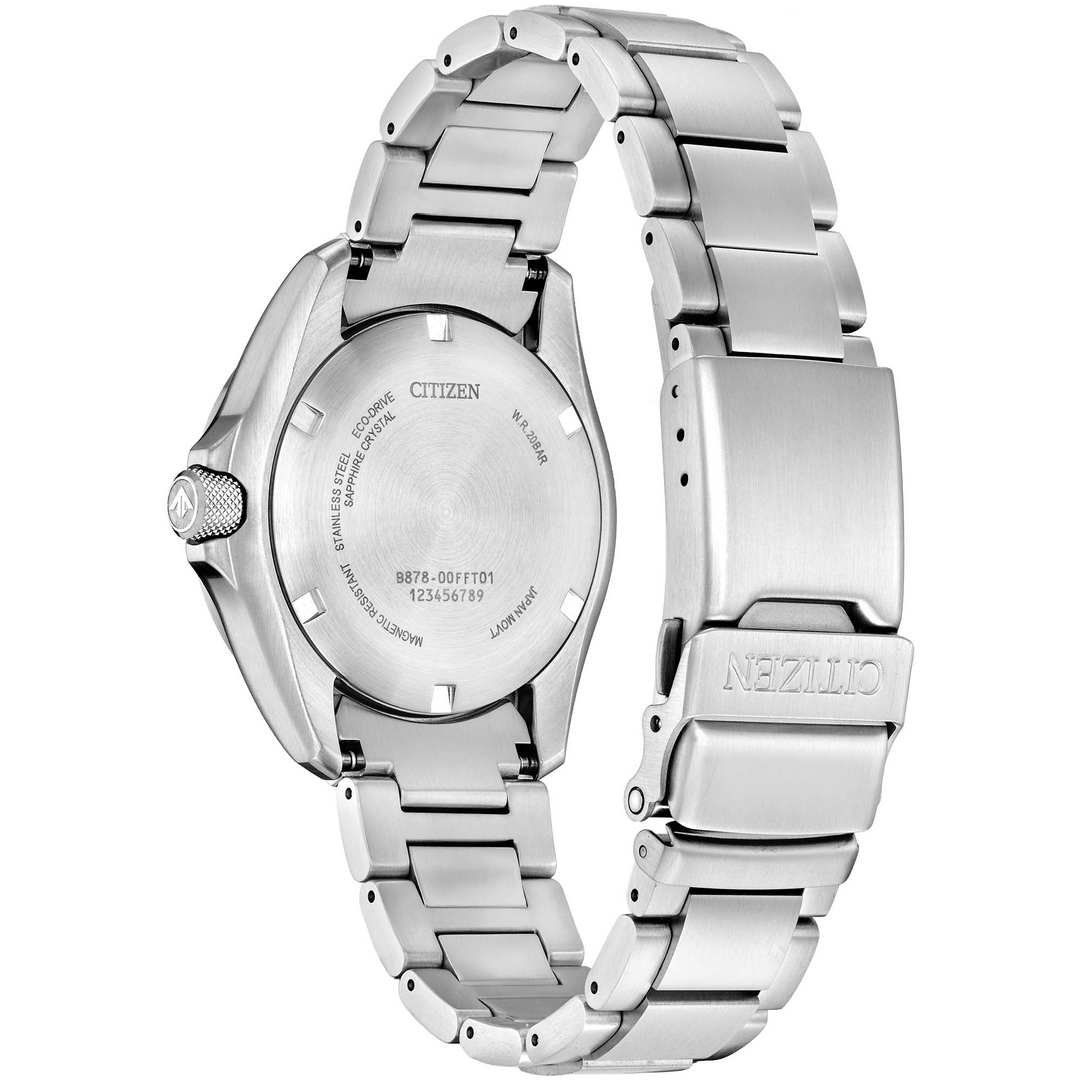 Stainless Steel Eco Drive Red Promaster Land GMT Watch by Citizen