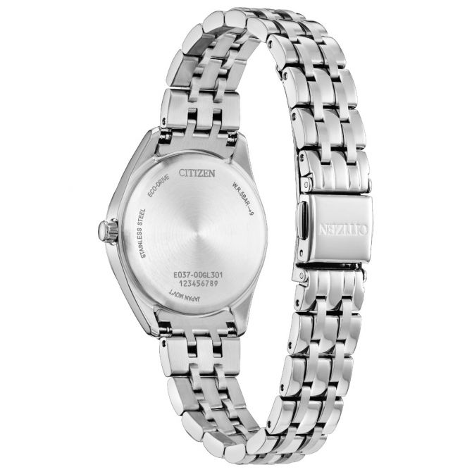 Stainless Steel Eco Drive Raspberry Peyten Bracelet Watch by Citizen