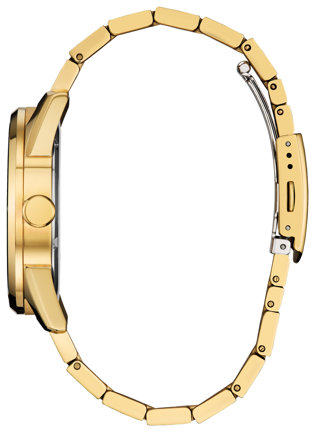 Citizen Eco-Drive Men’s Gold-Tone Stainless Steel Watch with Black Textured Dial, 42mm