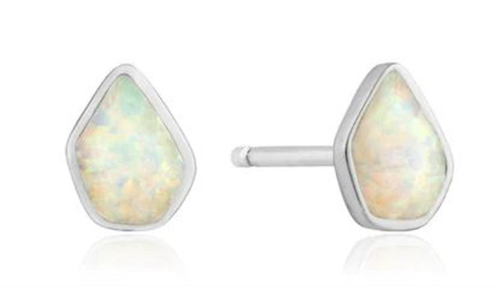 Sterling Silver Faux Opal Stud Earrings by Ania Haie