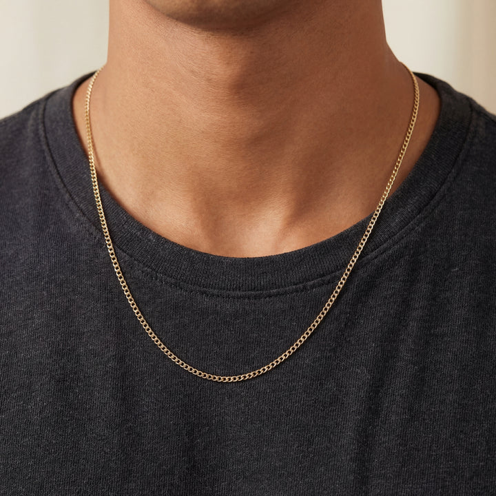 Estate 14K Yellow Gold 19" Cable Chain Necklace