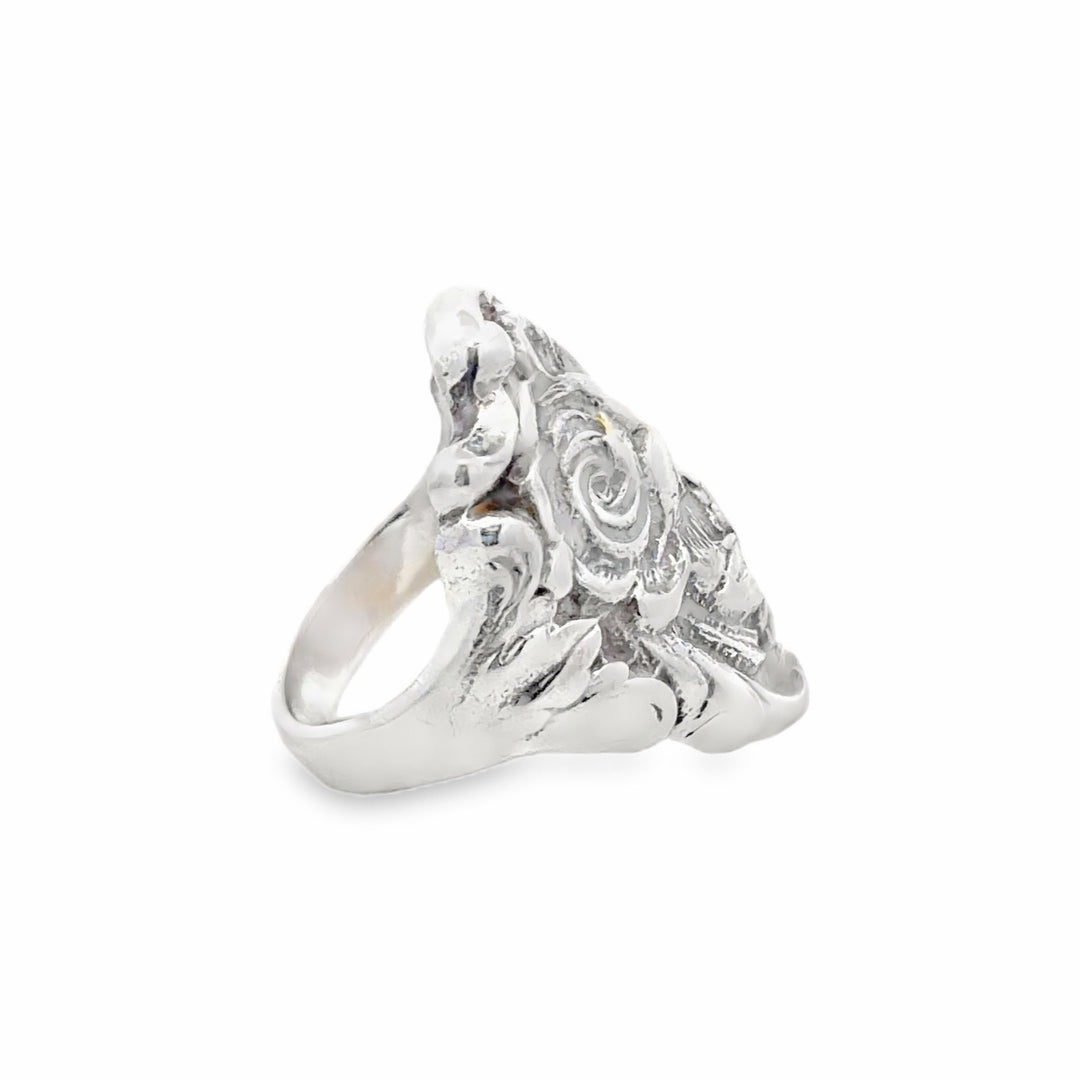 Estate Sterling Silver Flower Ring