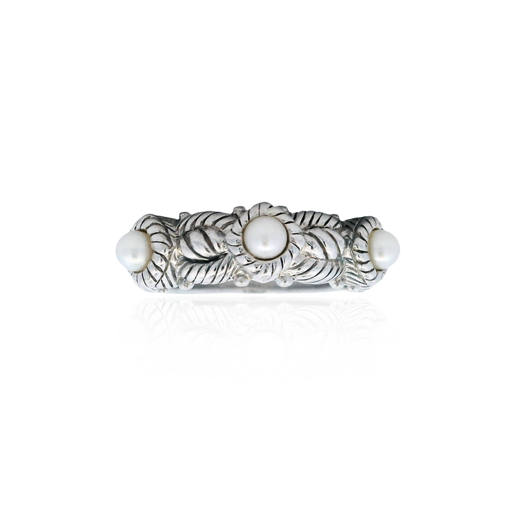 Estate Sterling Silver Freshwater Pearl Judith Ripka Ring