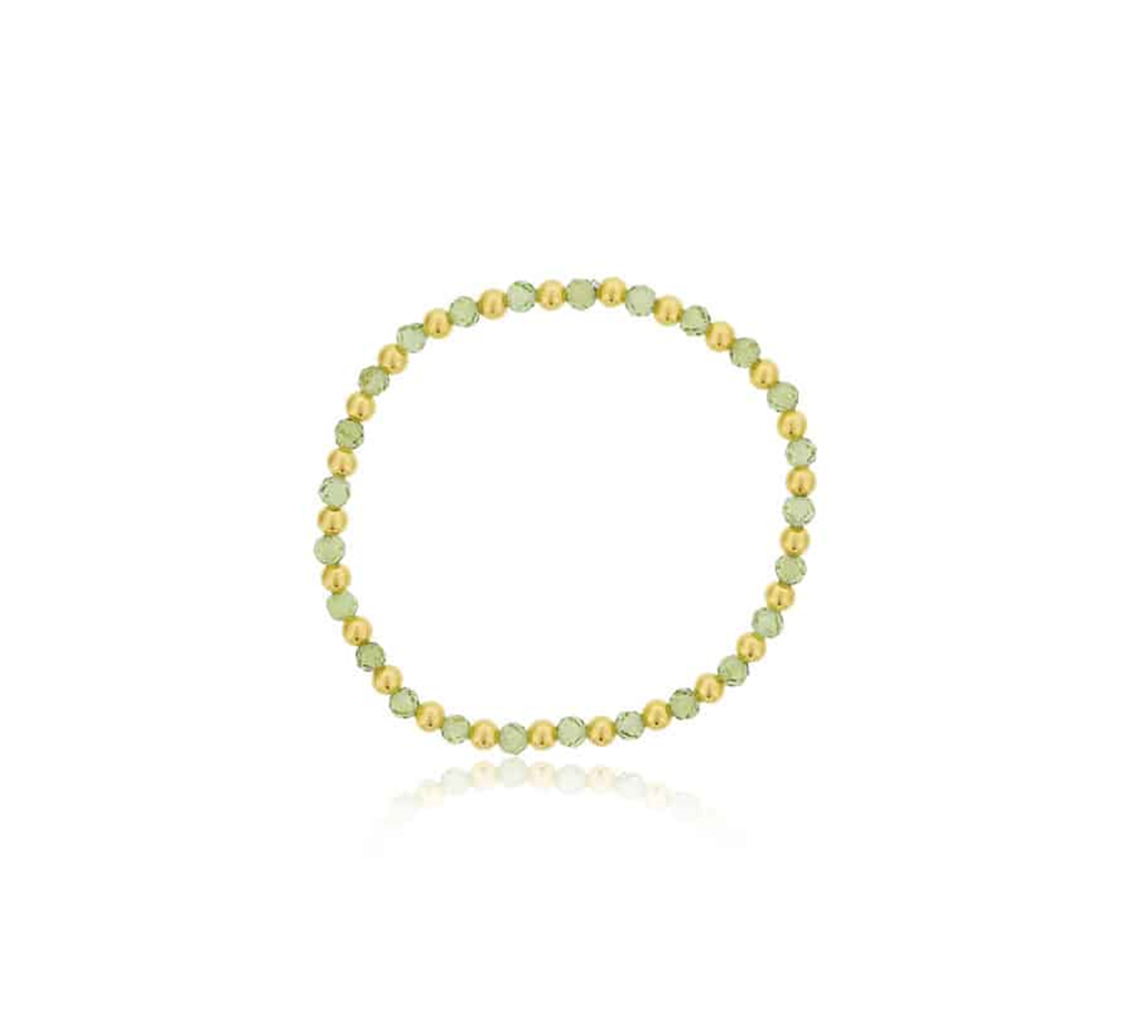 Dee Berkley Gold-Filled Alternating Beaded Bracelet with Peridot