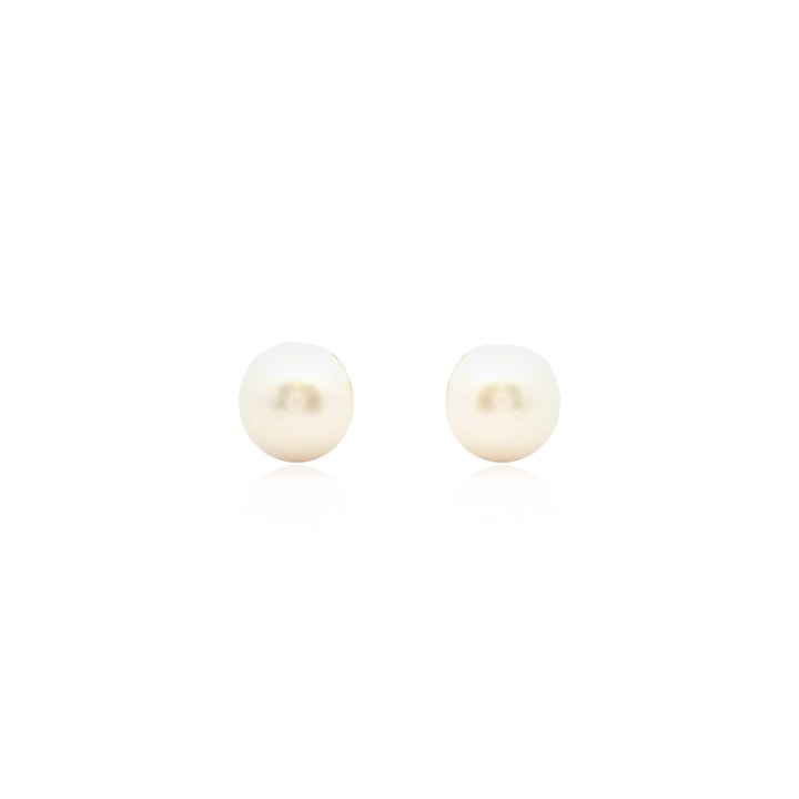 Estate 14K Yellow Gold 6.5-7MM Cultured Pearl Stud Earrings