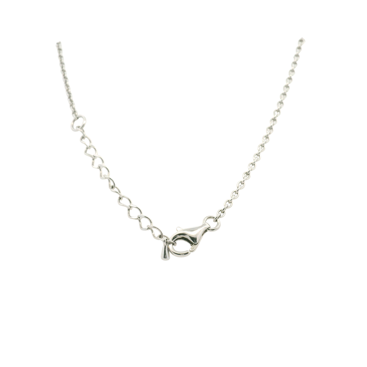 Estate Sterling Silver Multi-Color Pearl Ribbon Necklace