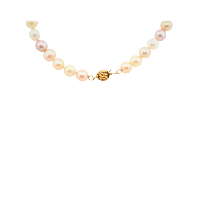 Estate 14K Yellow Gold 6.5MM Freshwater Pearl Strand Necklace