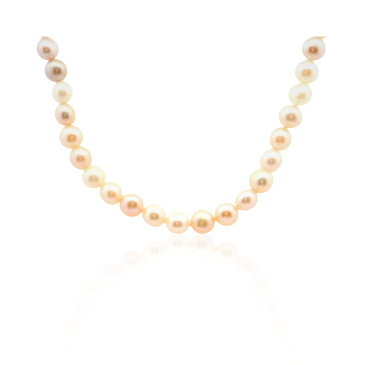Estate 14K Yellow Gold 6.5MM Freshwater Pearl Strand Necklace