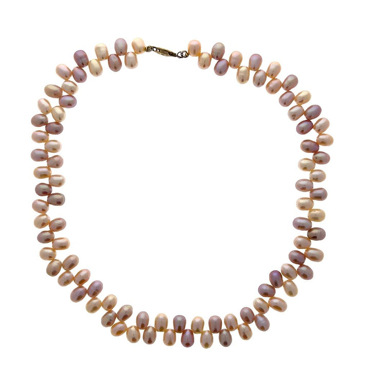 Estate Gold Filled 6mm Pink Pearl Necklace