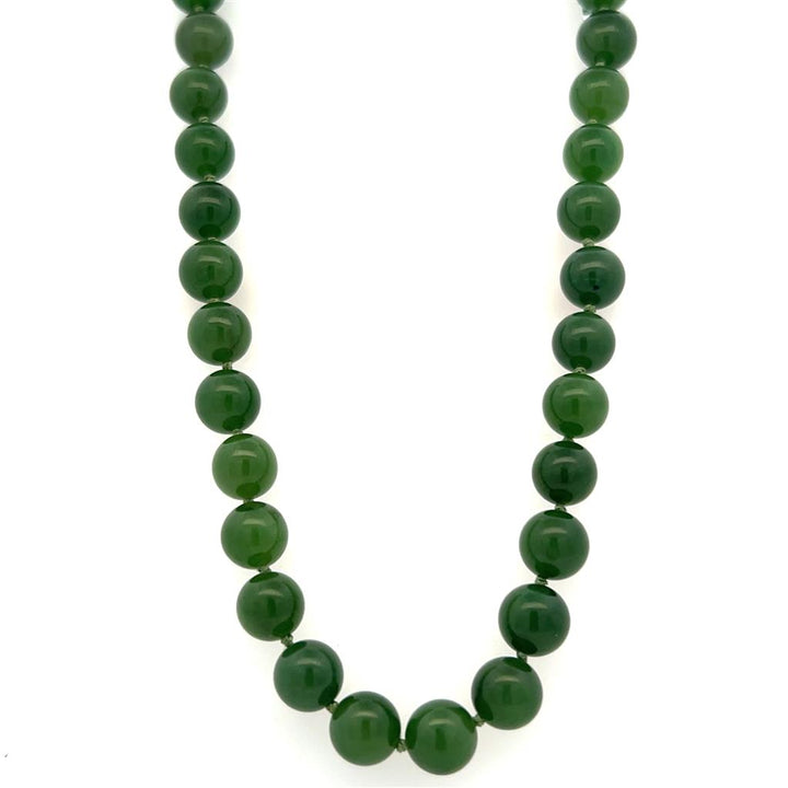 Estate Gold Filled Nephrite Jade Necklace
