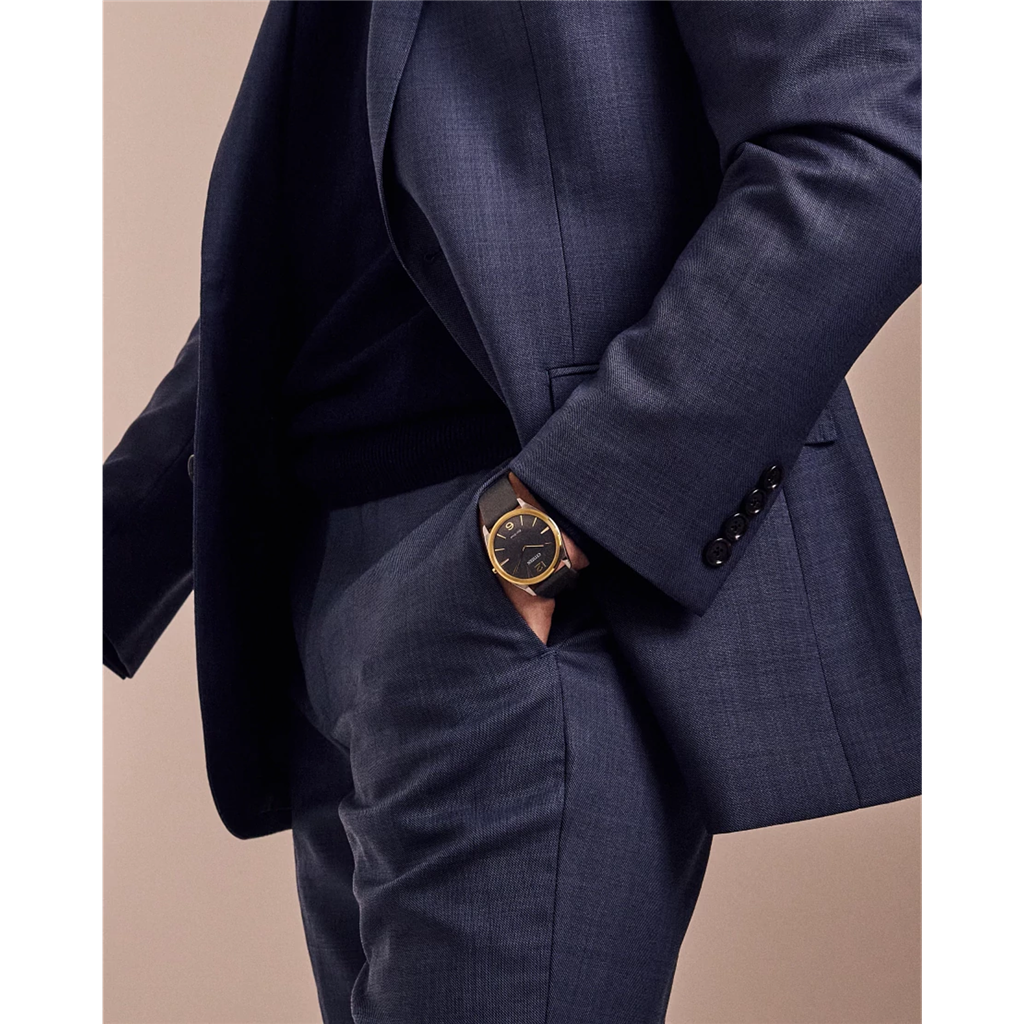Stainless Steel Yellow Gold Tone Eco Drive Gray Dial Suratto Watch by Citizen