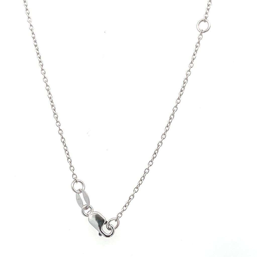 Sterling Silver 0.10ctw Round Diamond Star Necklace