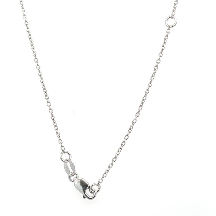 Sterling Silver 0.10ctw Round Diamond Star Necklace